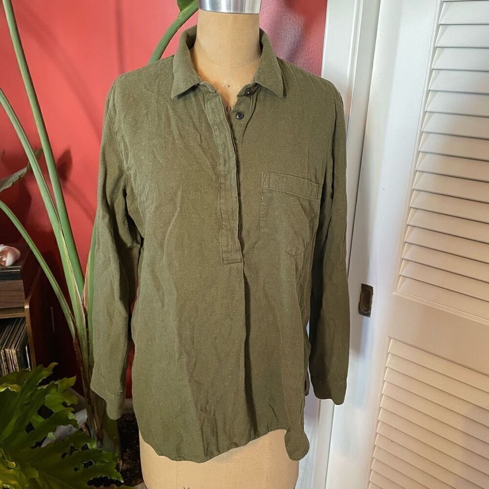MADEWELL | olive green long sleeve top M